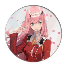 Load image into Gallery viewer, 1pcs Anime DARLING in the FRANXX Cosplay Badge Cartoon Zero Two Pretty Brooch Pins Collection bags Badges for Backpacks