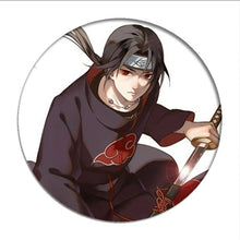 Load image into Gallery viewer, 1pcs Naruto Cosplay Badge Uchiha Sasuke Itachi Brooch Pin Hatake Kakash Cute Collection Badge for Backpack Clothes