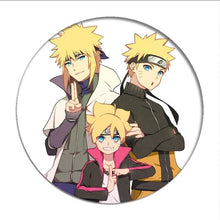 Load image into Gallery viewer, 1pcs Naruto Cosplay Badge Uchiha Sasuke Itachi Brooch Pin Hatake Kakash Cute Collection Badge for Backpack Clothes