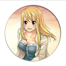 Load image into Gallery viewer, 1pcs Anime Fairy Tail Cosplay Badge Cartoon Natsu Lucy Brooch Pins Collection bags Badges for Backpacks Clothes Decoration